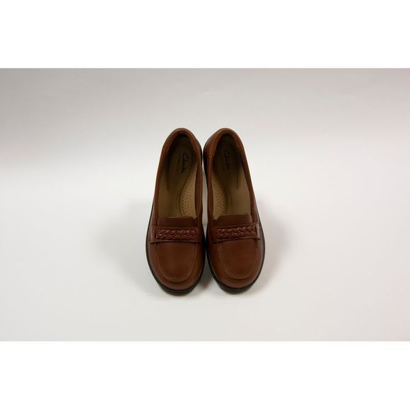 Clarks Shoes Clarks Cora Viola Loafer Dark Tan Leather Us Womens